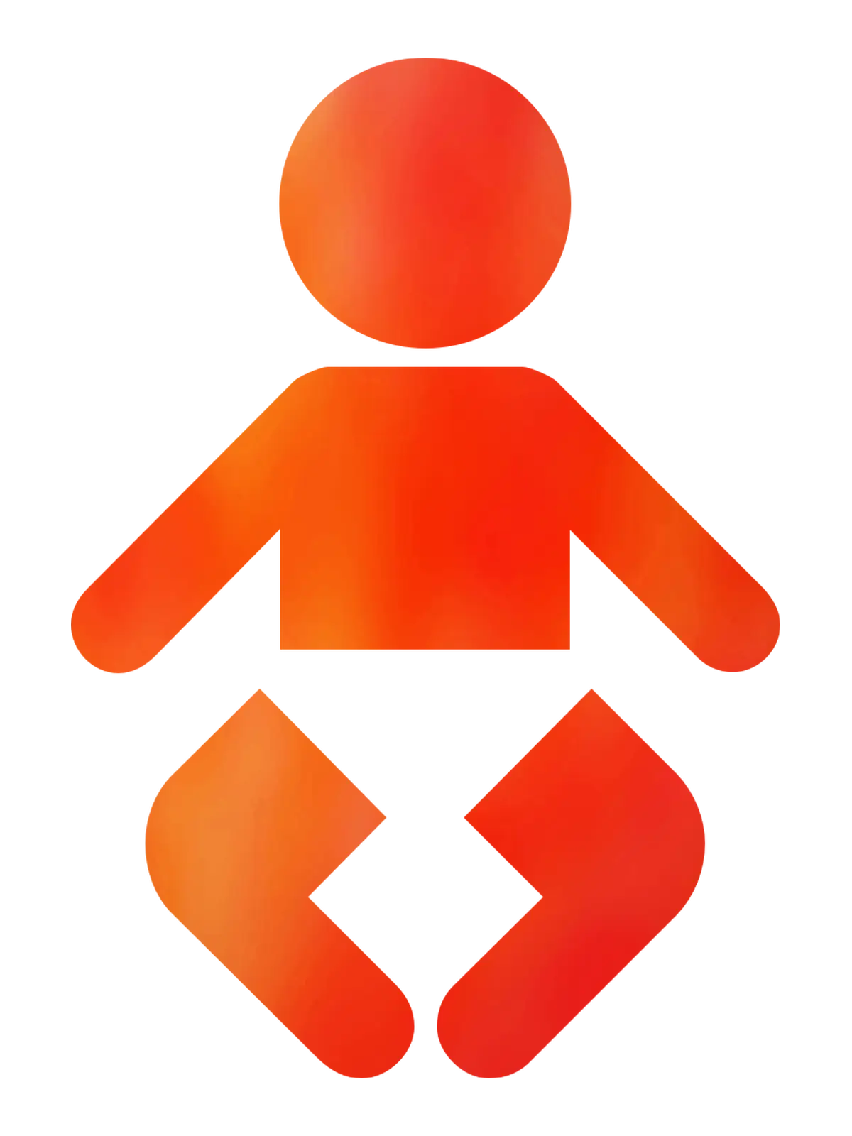 Red Baby Icon for Childcare Representation