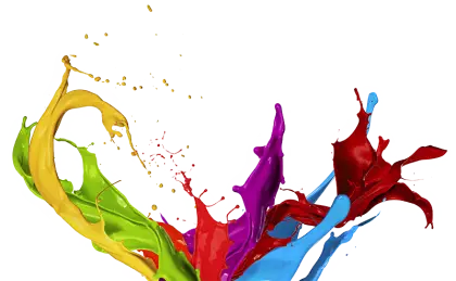 Splashes of Colorful Paint Logo