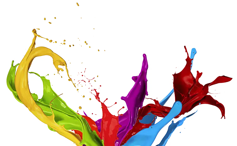 Splashes of Colorful Paint Logo