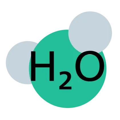 H2O Water Molecule Illustration