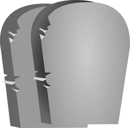 Gray Tombstones in a Cemetery
