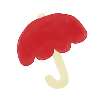 Red Umbrella for Rainy Days