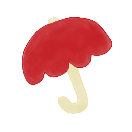 Red Umbrella for Rainy Days