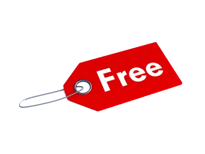 Red Free Label Promotional Tag