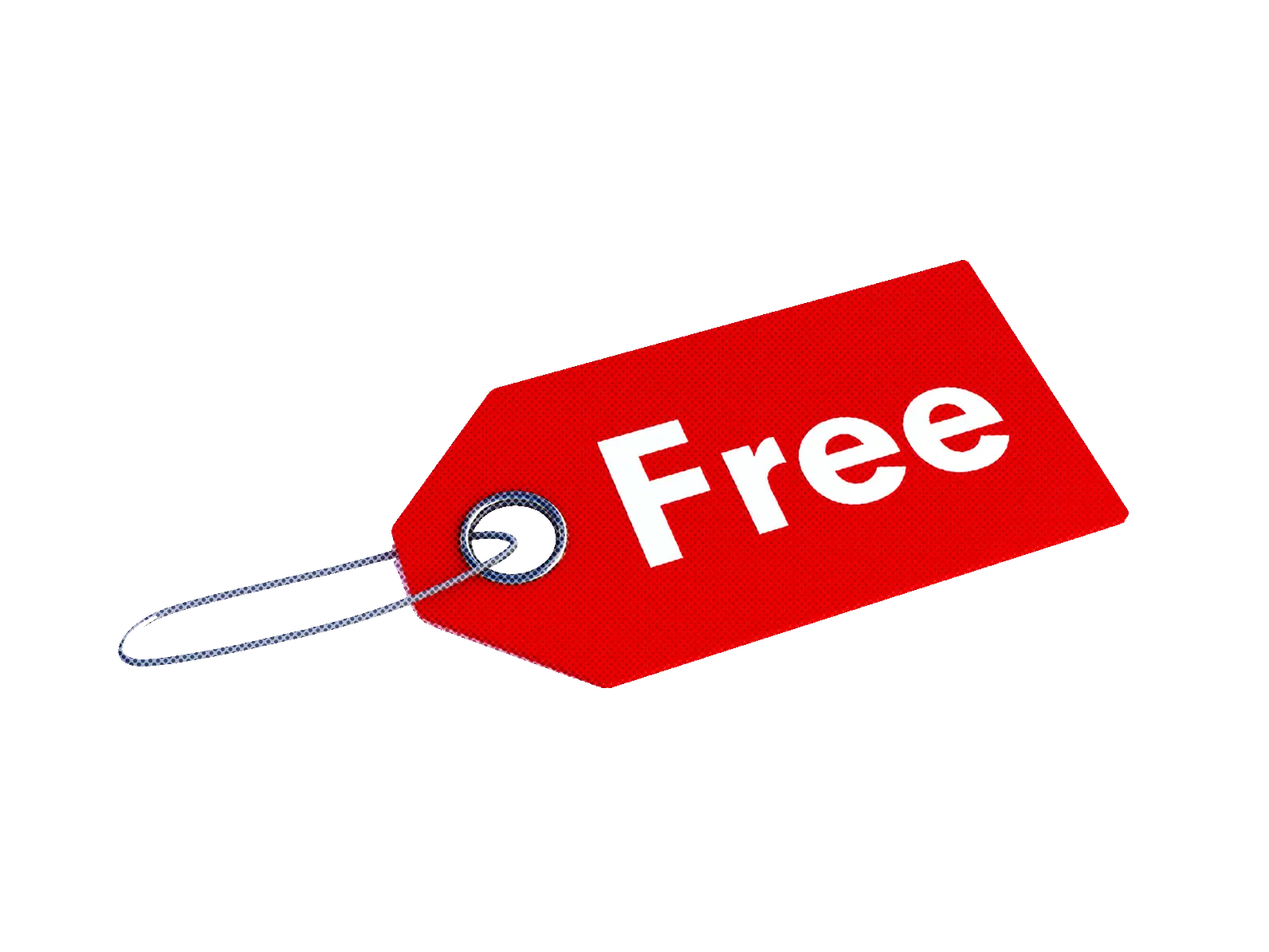 Red Free Label Promotional Tag
