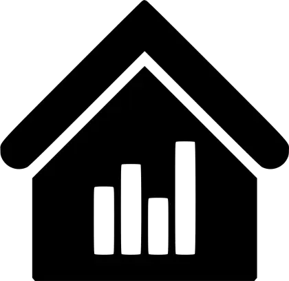 House Statistics Icon for Real Estate Analytics