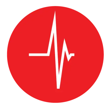 Red Heartbeat Signal Icon