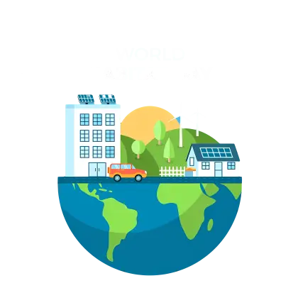 Eco-Friendly World with Buildings and Nature