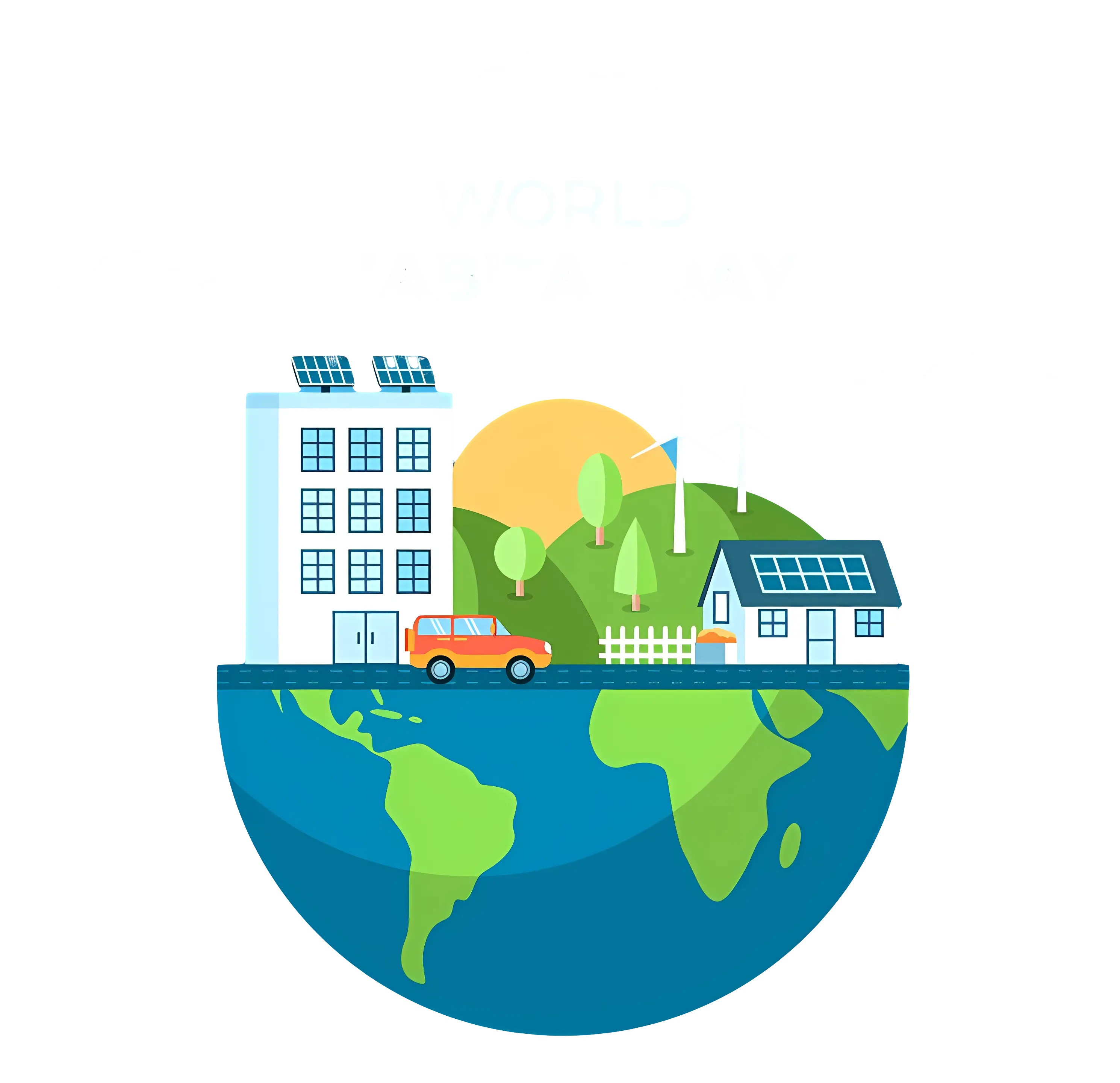 Eco-Friendly World with Buildings and Nature