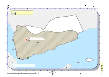 Map of Yemen Showing Country Outline