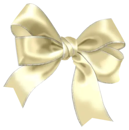 Satin champagne-colored bow for decor