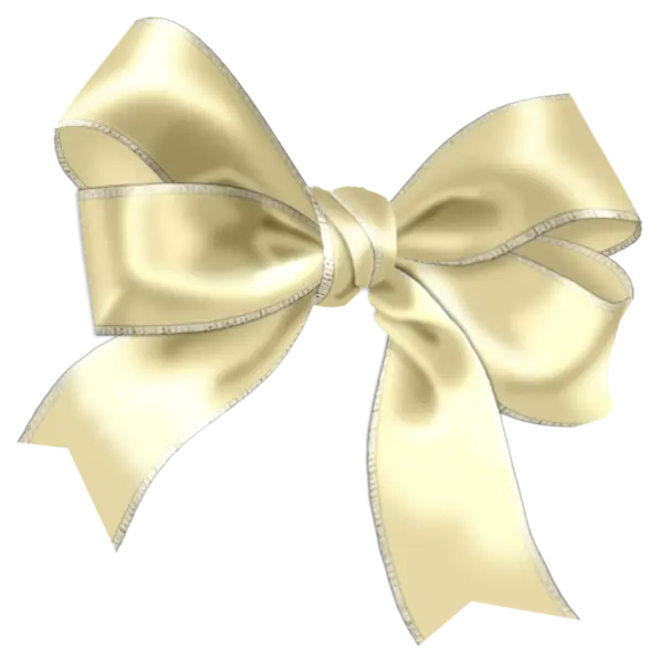 Satin champagne-colored bow for decor