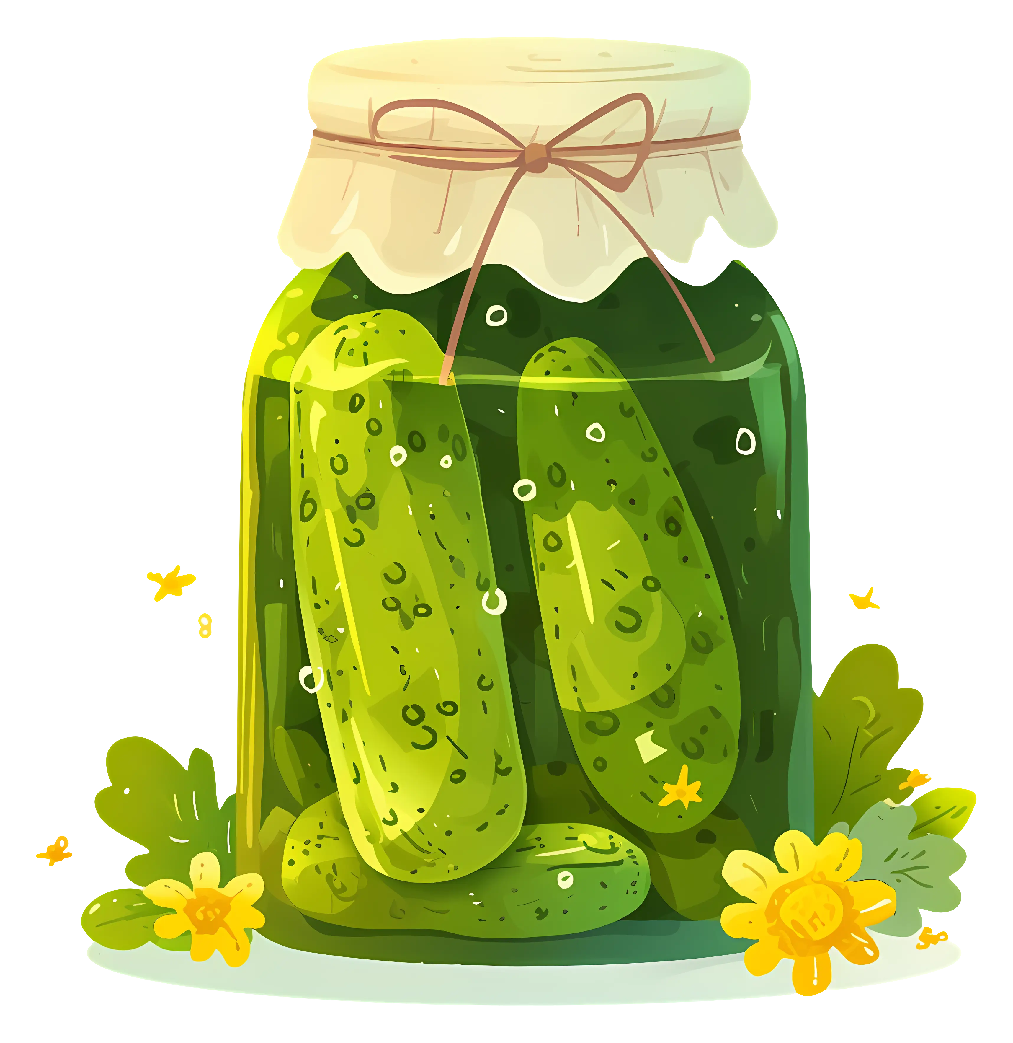 Jar of Pickles with Flower