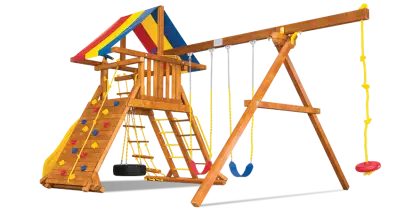 Colorful Wooden Playground Set for Kids