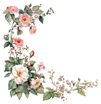 Vintage Floral Border