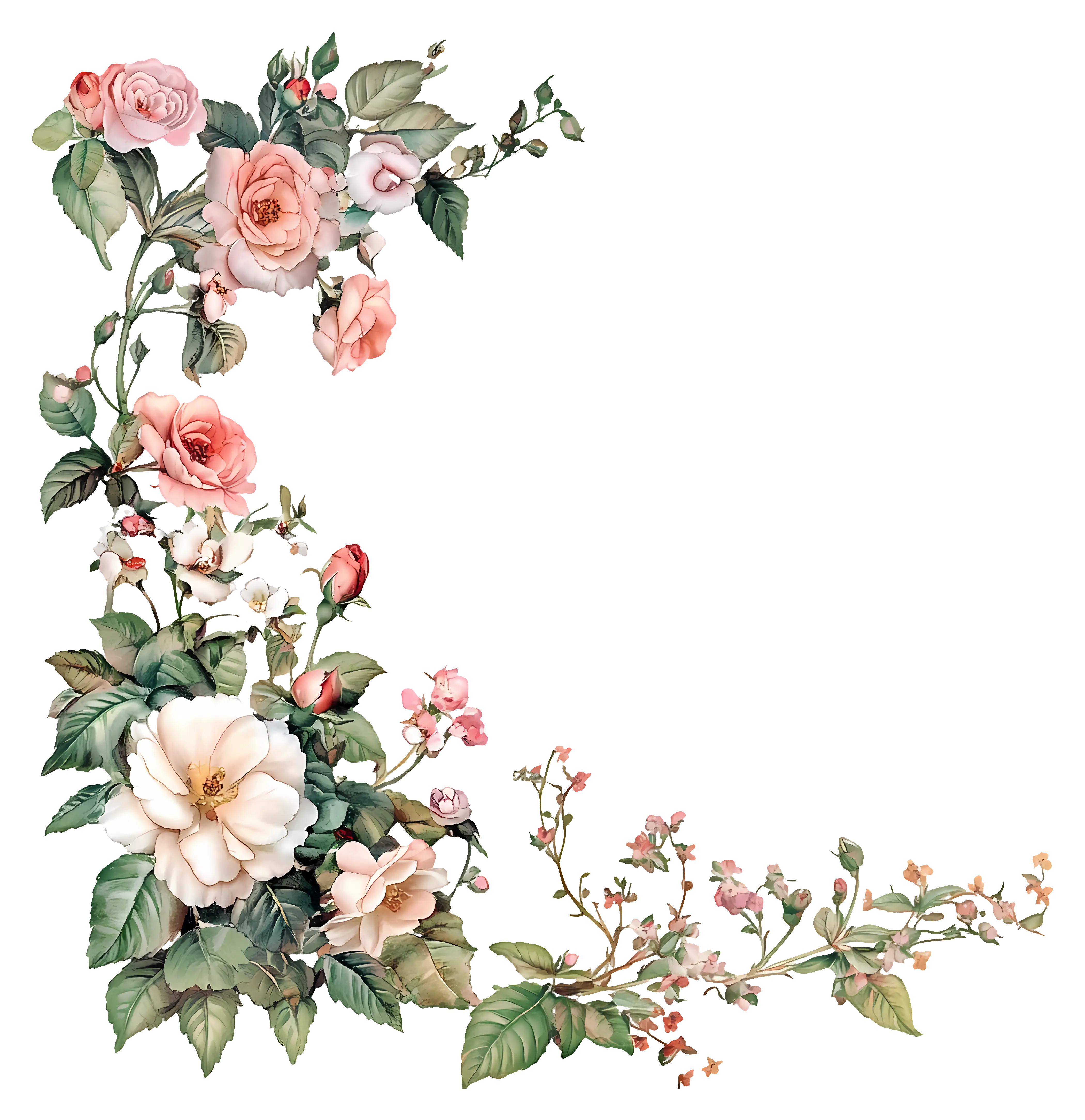Vintage Floral Border