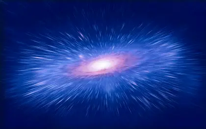Expanding Galaxy in Space