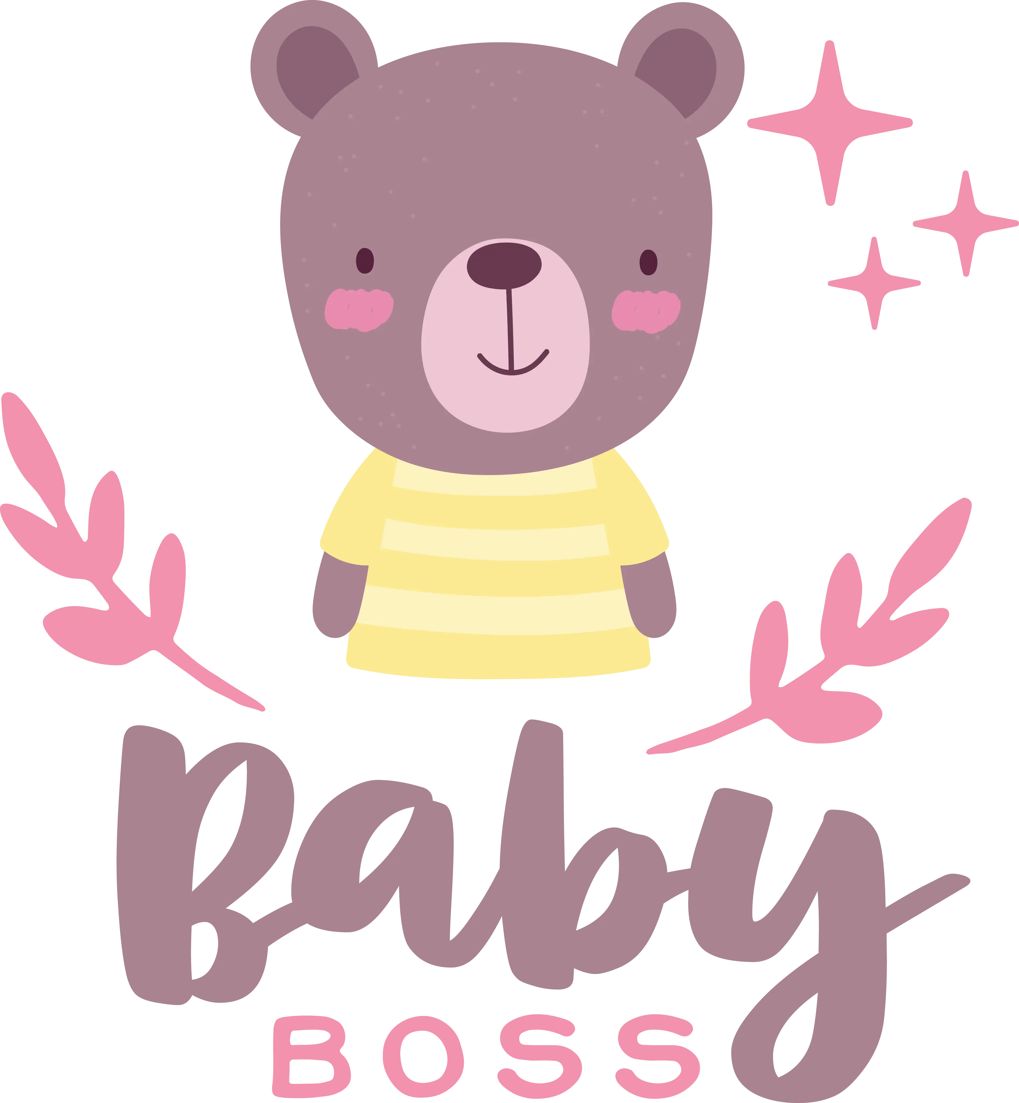 Baby Bear Illustration - Baby Boss Theme
