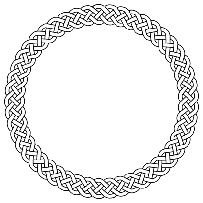 Circular Celtic Knot Design Pattern