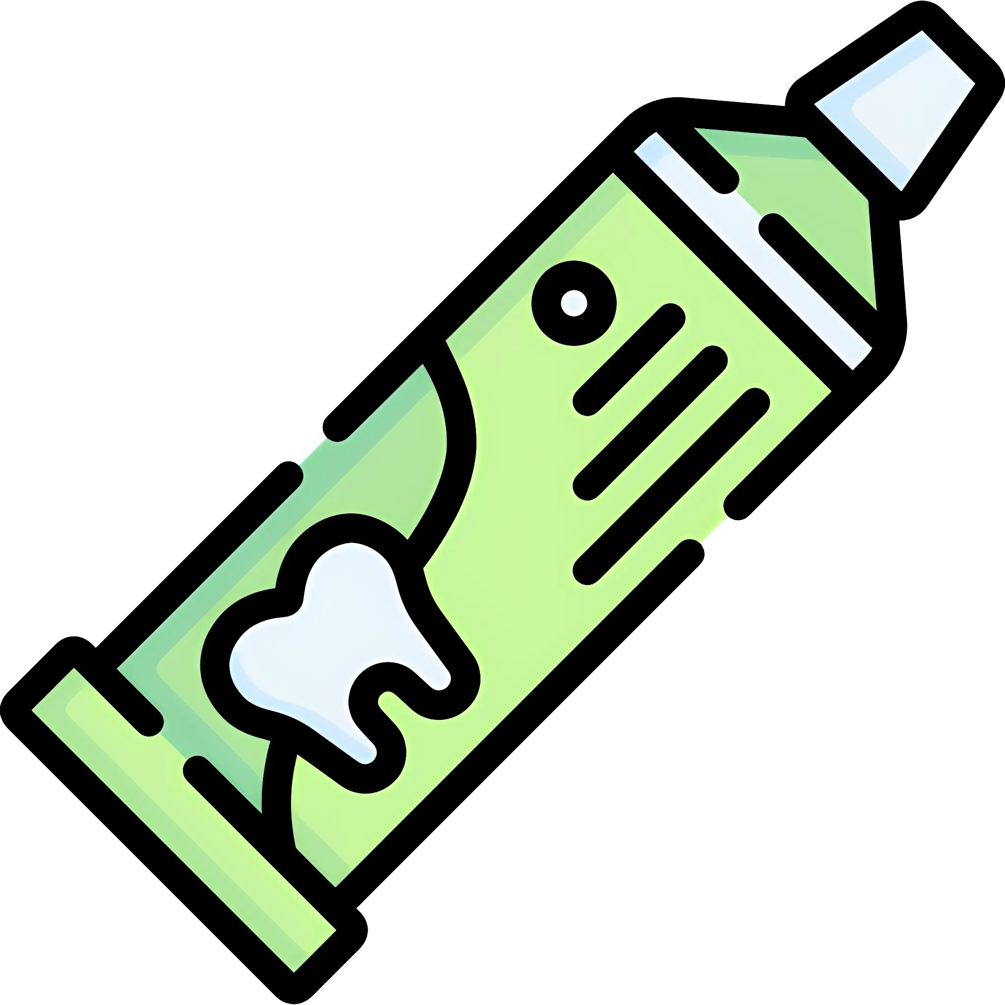 Green Cartoon Toothpaste Tube