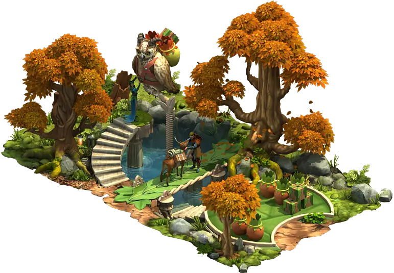 Enchanted Autumn Forest Scene
