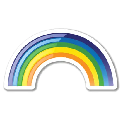 Bright Arching Rainbow Design