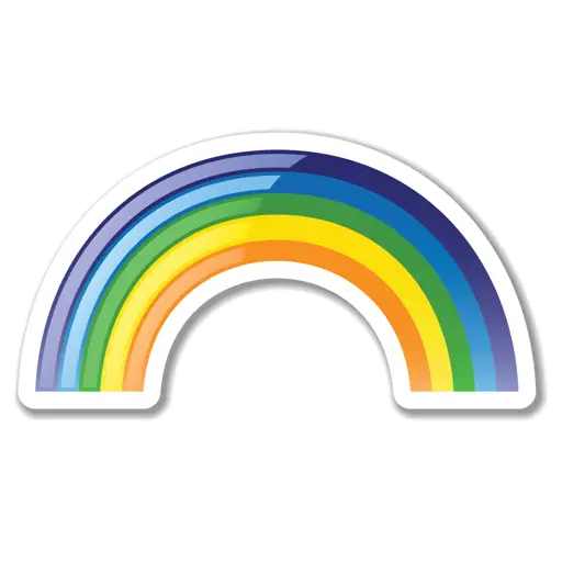 Bright Arching Rainbow Design