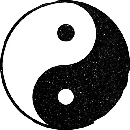 Black and White Yin-Yang Symbol