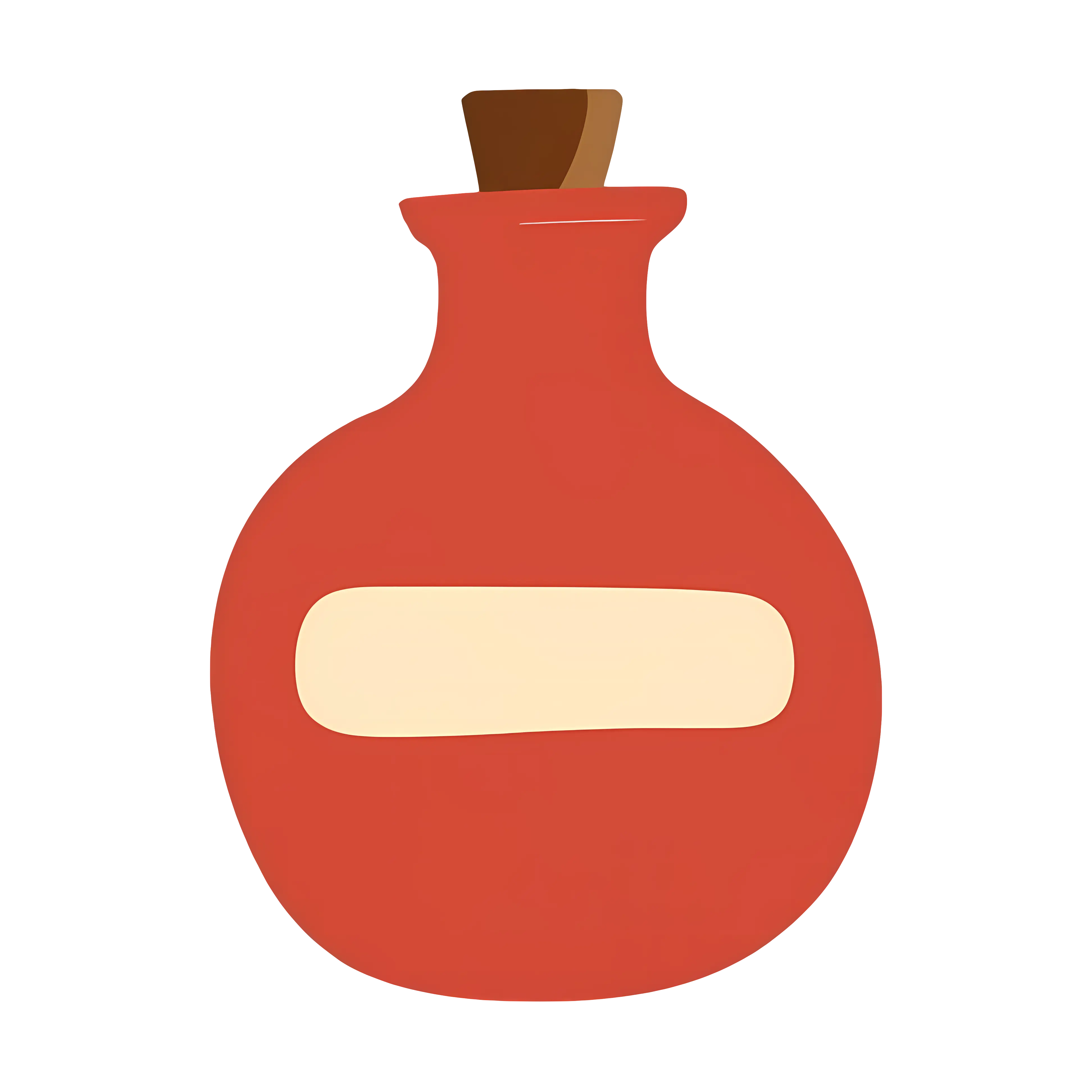 Red Potion Bottle with Cork Stopper