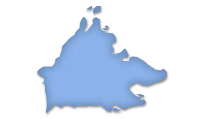 Blue Geographic Map Outline Design