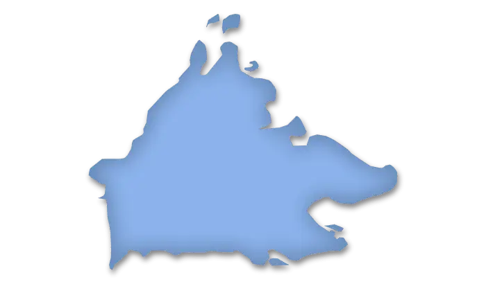 Blue Geographic Map Outline Design