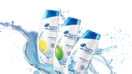 Shampoo Bottles with Splash Effect