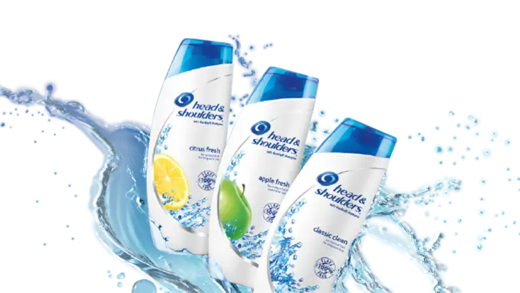 Shampoo Bottles with Splash Effect