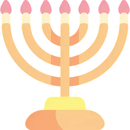 Orange Menorah Symbol