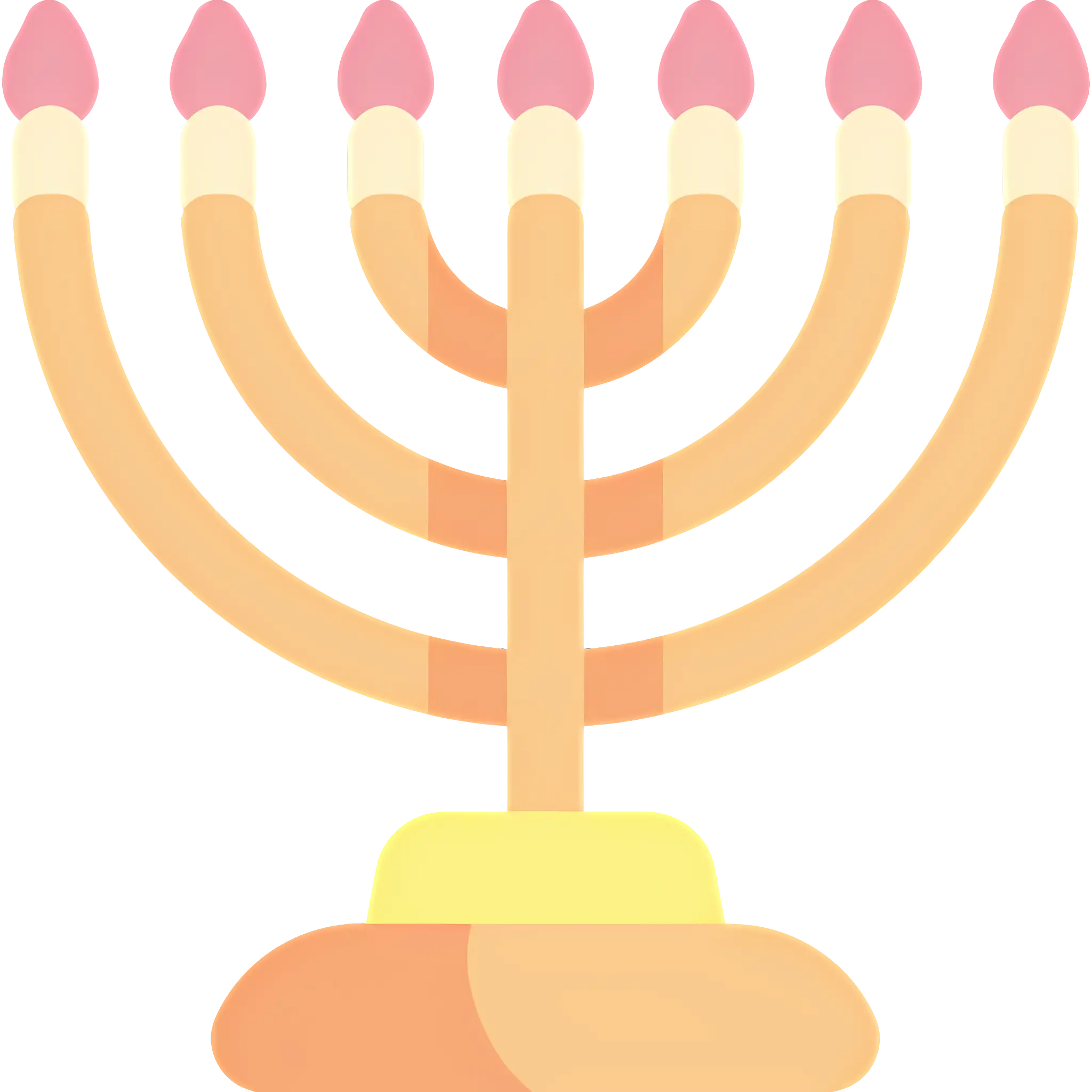 Orange Menorah Symbol