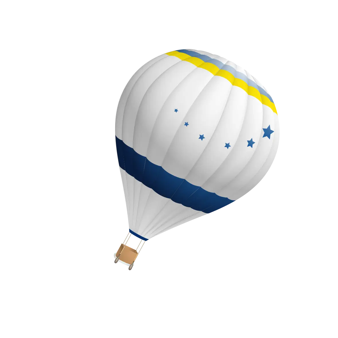 Hot Air Balloon with Star Pattern