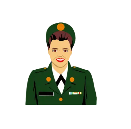 Female Soldier in Uniform