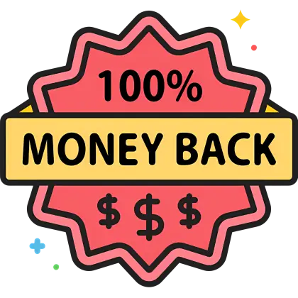 100% Money Back Guarantee Badge