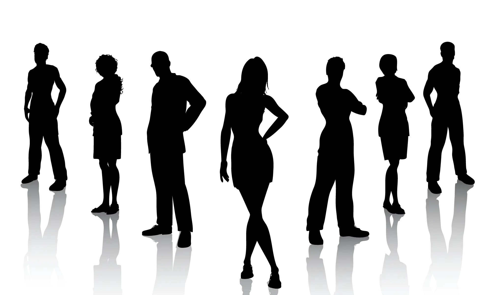 Silhouette of Group of People
