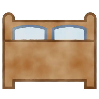Wooden Bed Illustration Design