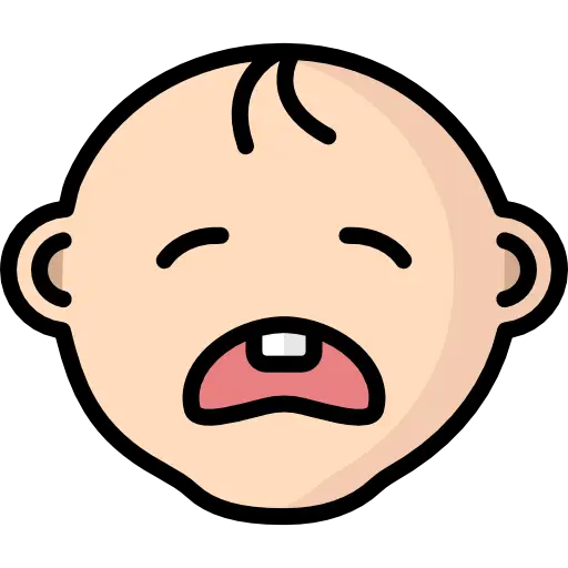 Crying Baby Face Illustration