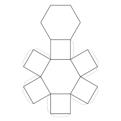 Hexagonal Paper Template for Crafts