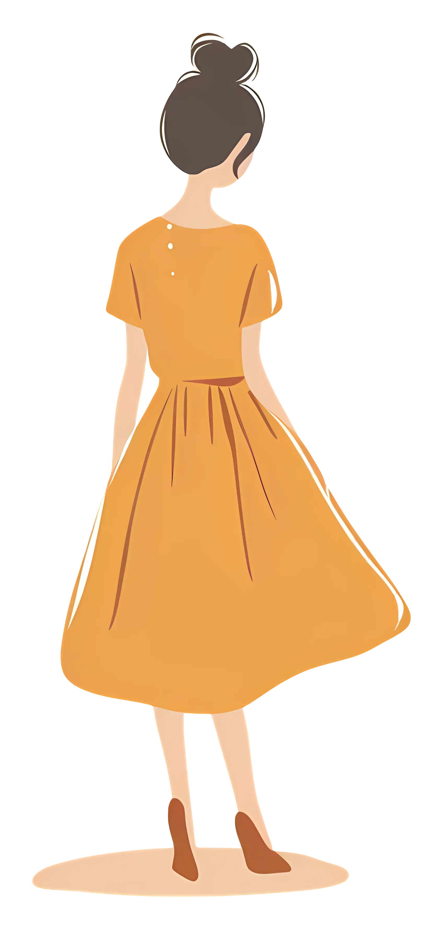 Stylized Woman Wearing Yellow Dress