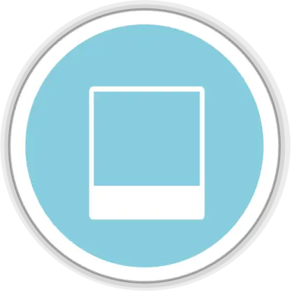 Blue Polaroid Photo Icon
