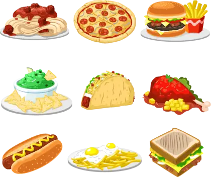Variety of Delicious Food Dishes