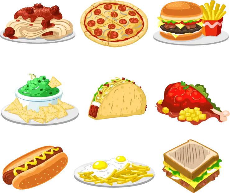 Variety of Delicious Food Dishes