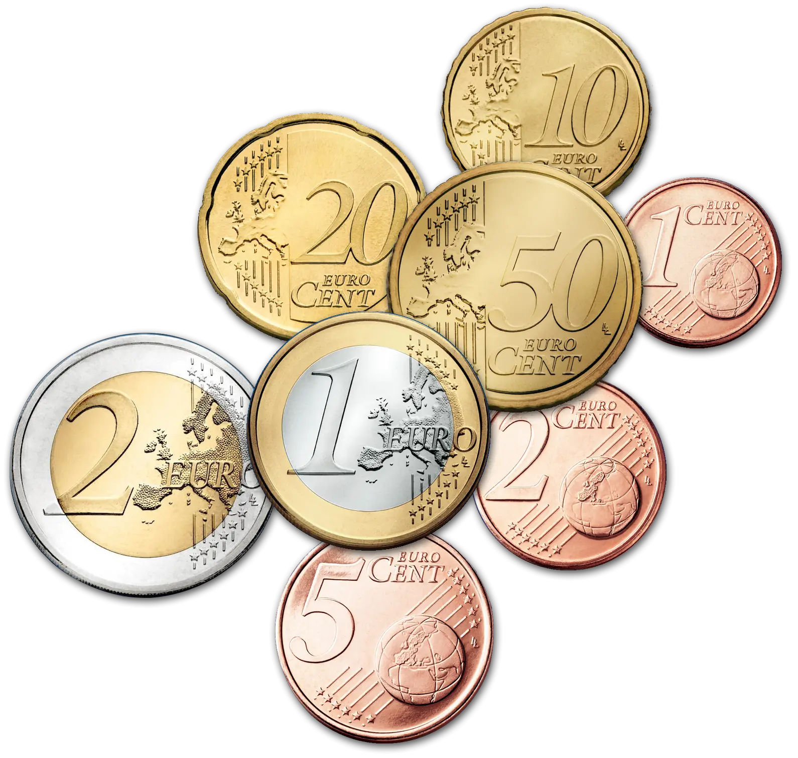Euro Coins Collection Display