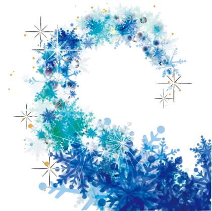 Sparkling Blue Snowflake Wreath for Festive Decor