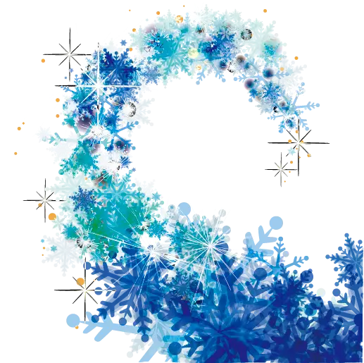 Sparkling Blue Snowflake Wreath for Festive Decor
