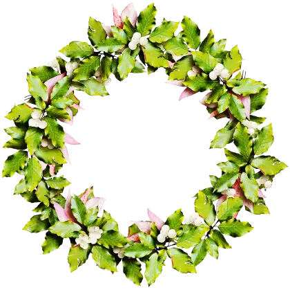 Festive Holly Wreath Decoration